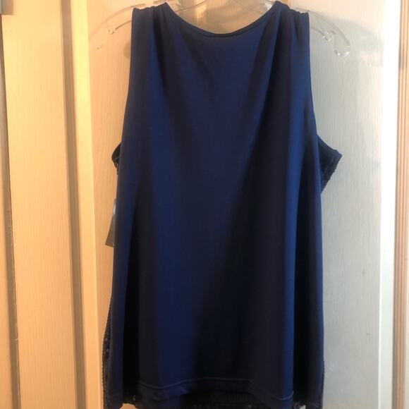 Covington Blue Sequins Shell Tank Size L (NWT) - Picture 8 of 15